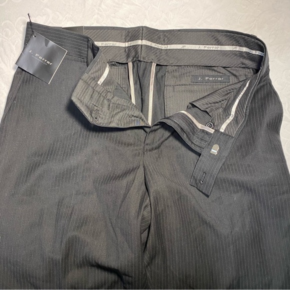 New w/ Tags J. Ferrar $70 Dress Pants Pinstripe Black Men’s Dark Charcoal Stripe - Picture 16 of 16
